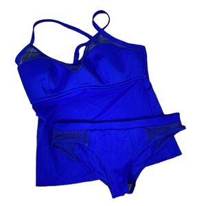 Blue Women's Tankini & Bikini Set